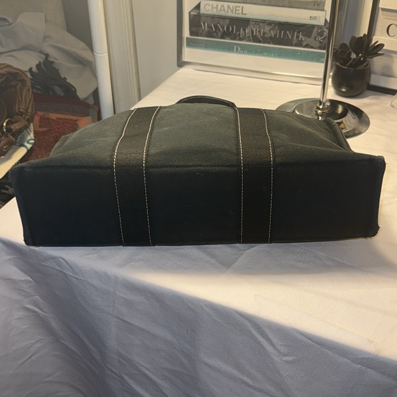 Authentic HERMES Fourre Tout MM Hand Tote Bag Canvas Black GUC - Picture 6 of 15